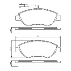 0 986 424 595 BOSCH Комплект тормозных колодок, дисковый тормоз