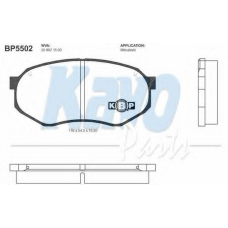 BP-5502 KAVO PARTS Комплект тормозных колодок, дисковый тормоз