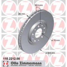 110.2212.00 ZIMMERMANN Тормозной диск