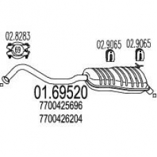 01.69520 MTS Глушитель выхлопных газов конечный