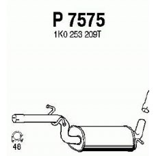 P7575 FENNO Средний глушитель выхлопных газов