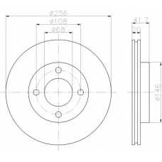 8DD 355 100-611 HELLA Тормозной диск