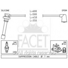 4.9882 FACET Комплект проводов зажигания