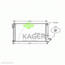 31-3590 KAGER Радиатор, охлаждение двигателя
