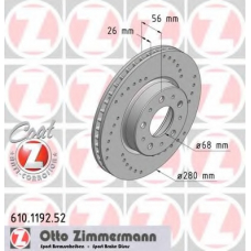 610.1192.52 ZIMMERMANN Тормозной диск