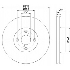 8DD 355 110-451 HELLA Тормозной диск