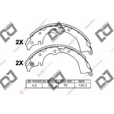 BS1233 DJ PARTS Комплект тормозных колодок