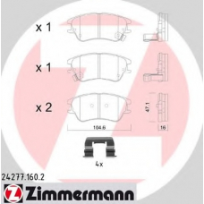 24277.160.2 ZIMMERMANN Комплект тормозных колодок, дисковый тормоз