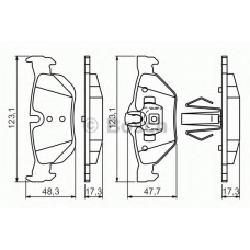 0 986 494 272 BOSCH Комплект тормозных колодок, дисковый тормоз