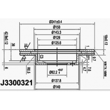 J3300321 NIPPARTS Тормозной диск