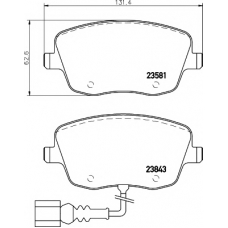 8DB 355 018-811 HELLA PAGID Комплект тормозных колодок, дисковый тормоз