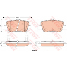 GDB3480 TRW Комплект тормозных колодок, дисковый тормоз