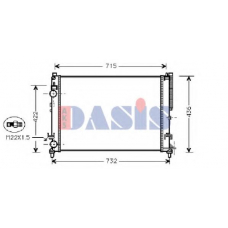 181420N AKS DASIS Радиатор, охлаждение двигателя