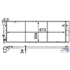 8MK 376 714-501 HELLA Радиатор, охлаждение двигателя