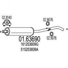 01.63690 MTS Глушитель выхлопных газов конечный
