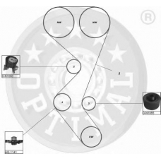 SK-1393 OPTIMAL Комплект ремня грм