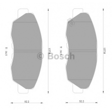 0 986 AB2 363 BOSCH Комплект тормозных колодок, дисковый тормоз