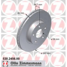 530.2456.00 ZIMMERMANN Тормозной диск