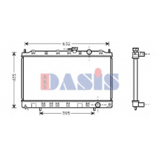 140039N AKS DASIS Радиатор, охлаждение двигателя