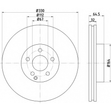 8DD 355 121-051 HELLA PAGID Тормозной диск