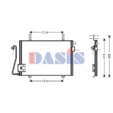 182360N AKS DASIS Конденсатор, кондиционер