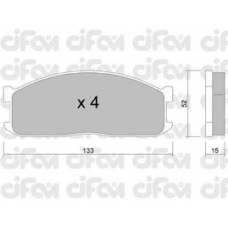 822-232-0 CIFAM Комплект тормозных колодок, дисковый тормоз