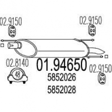 01.94650 MTS Глушитель выхлопных газов конечный