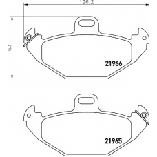 8DB 355 019-351 HELLA PAGID Комплект тормозных колодок, дисковый тормоз