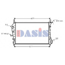 090019N AKS DASIS Радиатор, охлаждение двигателя