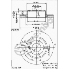 09.4947.20 BREMBO Тормозной диск