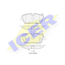 181662-202 ICER Комплект тормозных колодок, дисковый тормоз