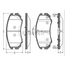 0 986 TB2 429 BOSCH Комплект тормозных колодок, дисковый тормоз