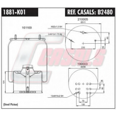 B2480 CASALS Кожух пневматической рессоры