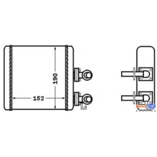 8FH 351 308-441 HELLA Теплообменник, отопление салона