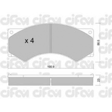 822-579-0 CIFAM Комплект тормозных колодок, дисковый тормоз