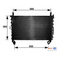 8FC 351 037-681 HELLA Конденсатор, кондиционер