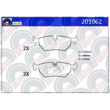201062 GALFER Комплект тормозных колодок, дисковый тормоз