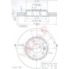 628.1159 VILLAR Тормозной диск