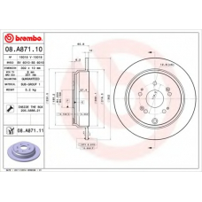 08.A871.11 BREMBO Тормозной диск