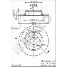 BS 7394 BRECO Тормозной диск