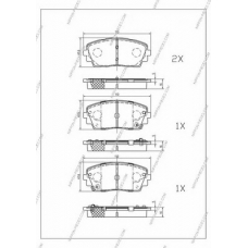 K360A25 NPS Комплект тормозных колодок, дисковый тормоз