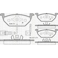 8110 29019 TRIDON Brake pads - front
