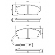 0 986 424 110 BOSCH Комплект тормозных колодок, дисковый тормоз