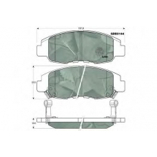 GDB3144 TRW Комплект тормозных колодок, дисковый тормоз
