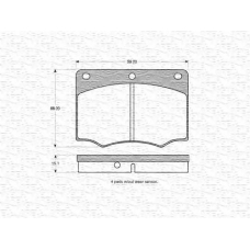 363702160878 MAGNETI MARELLI Комплект тормозных колодок, дисковый тормоз