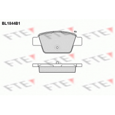 BL1844B1 FTE Комплект тормозных колодок, дисковый тормоз