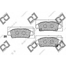 BP1146 DJ PARTS Комплект тормозных колодок, дисковый тормоз