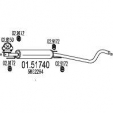 01.51740 MTS Средний глушитель выхлопных газов