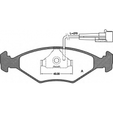 BPA0281.12 OPEN PARTS Комплект тормозных колодок, дисковый тормоз