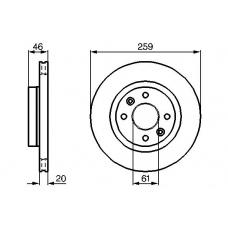 0 986 478 270 BOSCH Тормозной диск